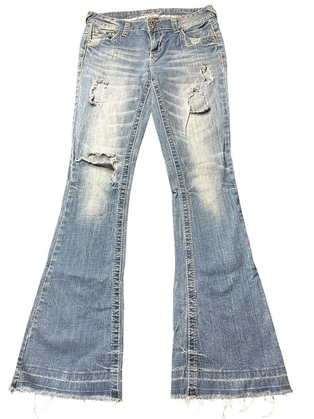 2000s low waist ripped bootcut Jeans (S)