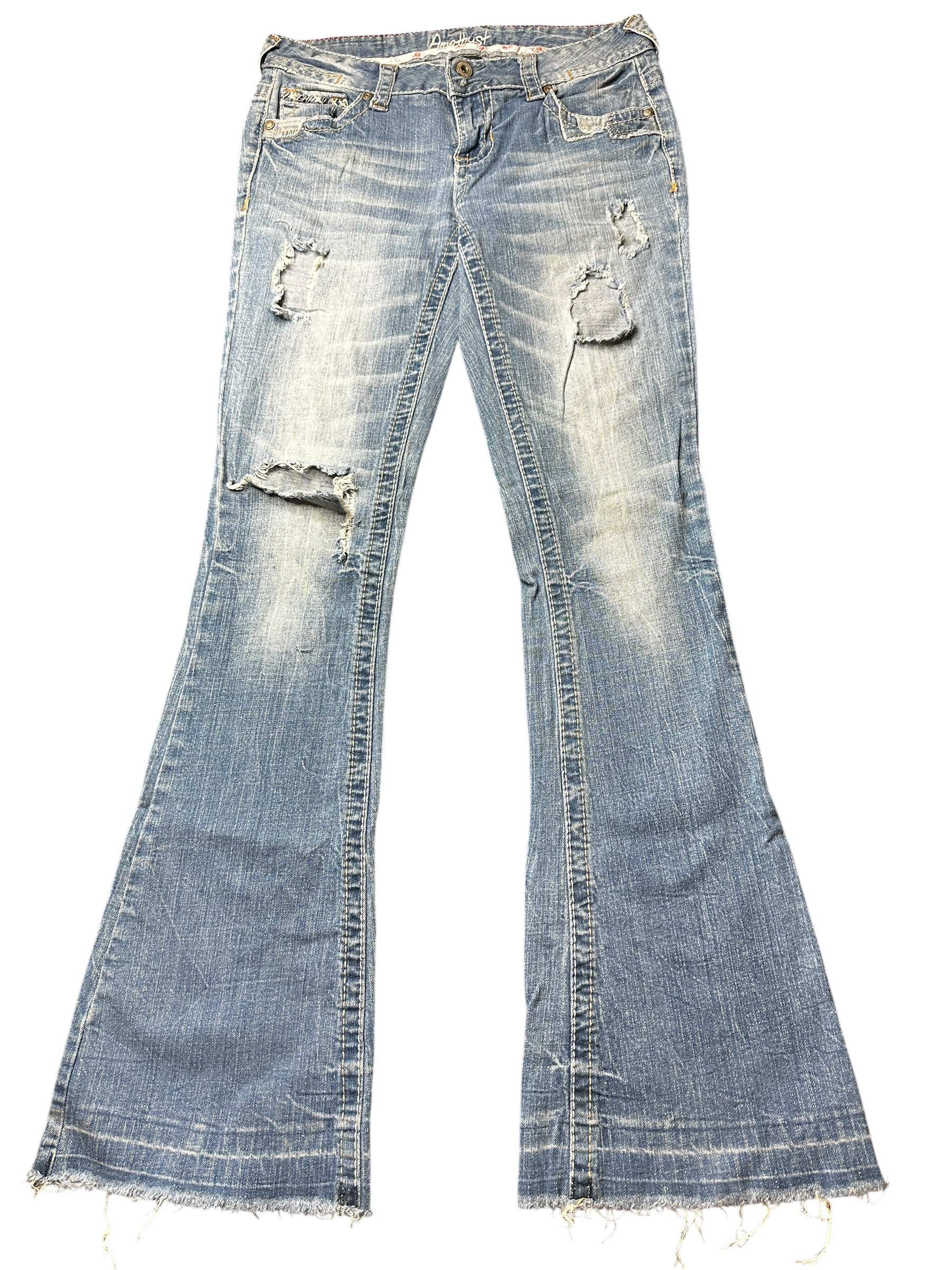 2000s low waist ripped bootcut Jeans (S)