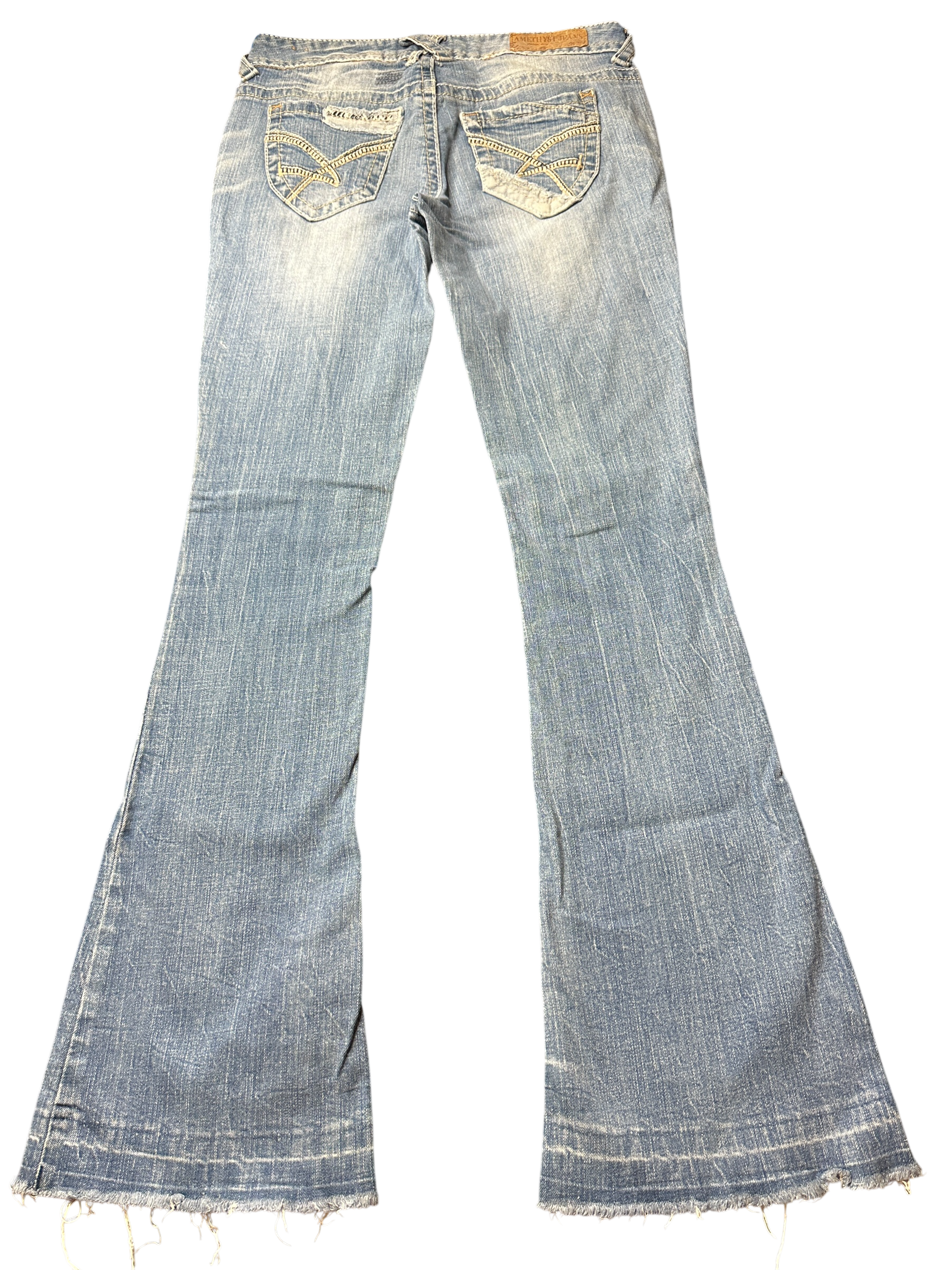 2000s low waist ripped bootcut Jeans (S)
