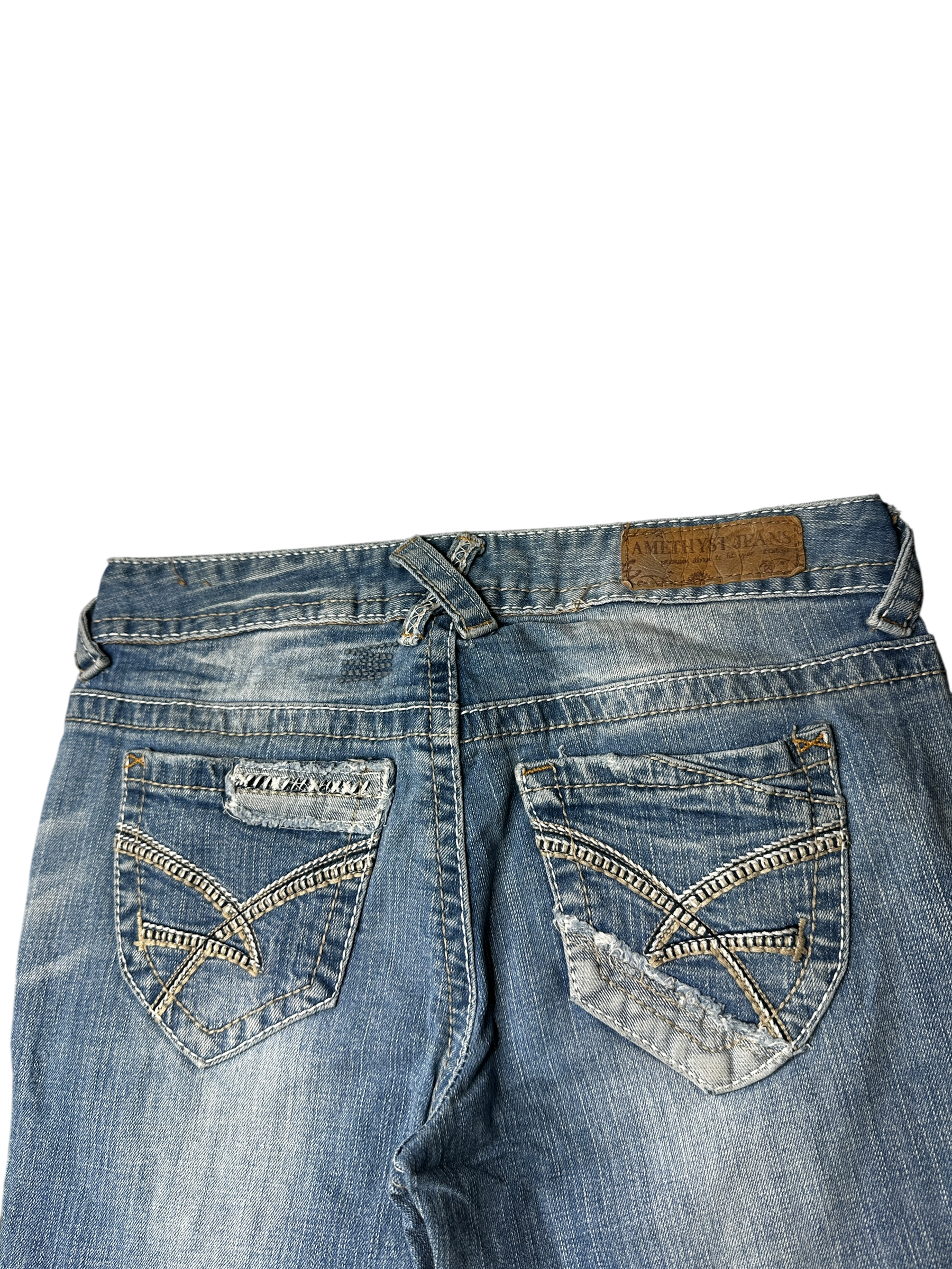 2000s low waist ripped bootcut Jeans (S)